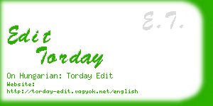 edit torday business card